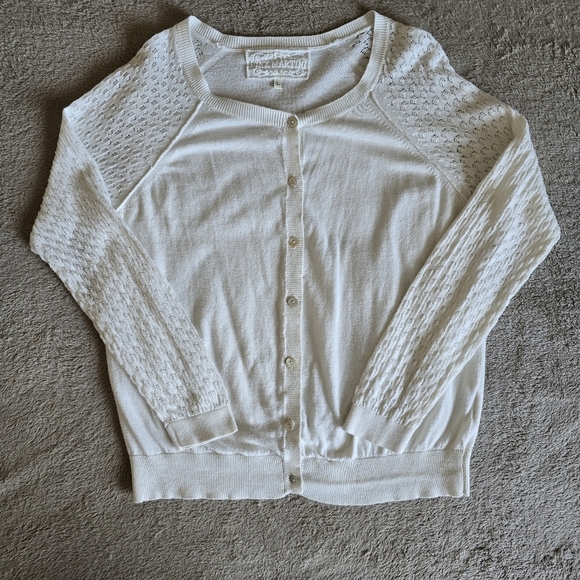 Pink Martini lightweight cream cardigan size large - Picture 4 of 12